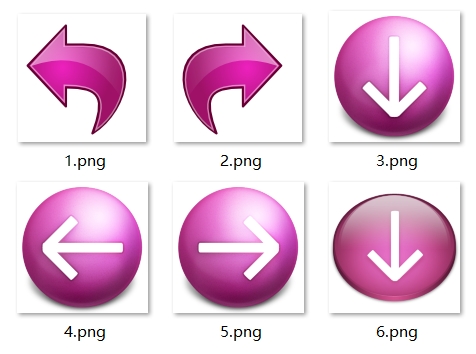紫色按键方向键素材包